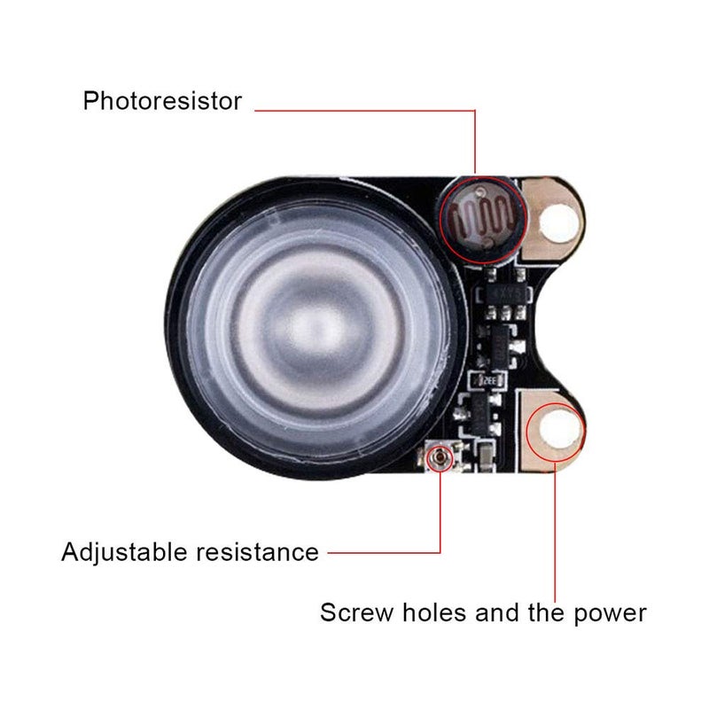 DORHEA 2 Pcs Infrared LED Light Board Module for Raspberry Pi Camera Night Vision, 3W 850 IR High Power Night Vision Infrared Illuminator with Adjustable Resistor for Raspberry Pi Camera - Image 3